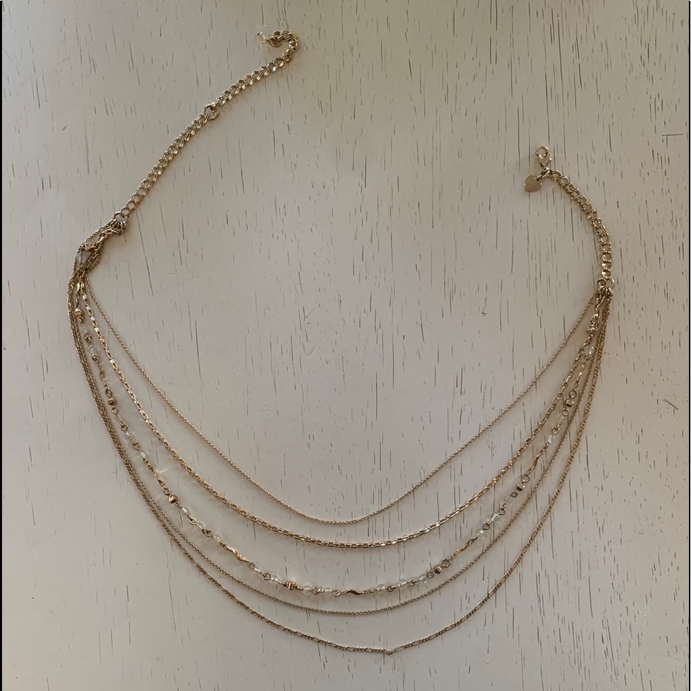 Stella & Dot Multi Chain Gold Necklace